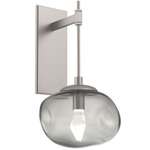 Nova Gem Tempo Wall Sconce - Beige Silver / Smoke Geo