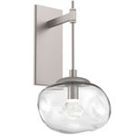 Nova Gem Tempo Wall Sconce - Beige Silver / Clear Zircon