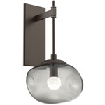 Nova Gem Tempo Wall Sconce - Flat Bronze / Smoke Floret