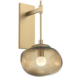 Nova Gem Tempo Wall Sconce - Gilded Brass / Bronze Floret
