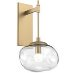 Nova Gem Tempo Wall Sconce - Gilded Brass / Clear Floret