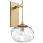 Nova Gem Tempo Wall Sconce - Gilded Brass / Clear Geo