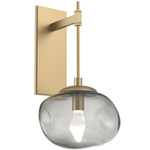 Nova Gem Tempo Wall Sconce - Gilded Brass / Smoke Geo
