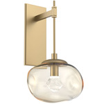Nova Gem Tempo Wall Sconce - Gilded Brass / Amber Zircon