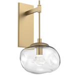 Nova Gem Tempo Wall Sconce - Gilded Brass / Clear Zircon