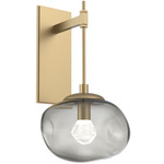 Nova Gem Tempo Wall Sconce - Gilded Brass / Smoke Zircon