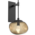 Nova Gem Tempo Wall Sconce - Matte Black / Bronze Geo