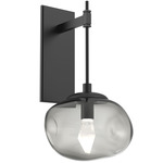 Nova Gem Tempo Wall Sconce - Matte Black / Smoke Geo