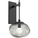 Nova Gem Tempo Wall Sconce - Matte Black / Smoke Zircon
