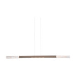 Axis Moda Single Linear Pendant - Beige Silver / Clear Cast Glass