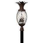Pineapple 12V Outdoor Pier / Post Mount - Copper Bronze / Clear Optic