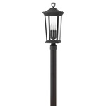 Bromley 12V Outdoor Post / Pier Mount - Museum Black / Clear