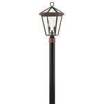 Alford Place 12V Outdoor Post Mount - Oil Rubbed Bronze / Clear