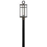 Porter 12V Outdoor Post / Pier Mount - Oil Rubbed Bronze / Clear
