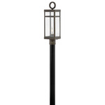 Porter 12V Outdoor Post / Pier Mount - Oil Rubbed Bronze / Clear