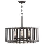 Reid 12V Outdoor Pendant - Brushed Graphite / Clear Seedy