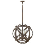 Carson 12V Outdoor Pendant - Vintage Iron / Clear Seedy