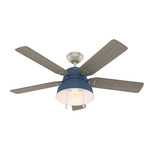 Mill Valley Ceiling Fan - Indigo Blue / Grey Walnut Stripe / Washed Walnut