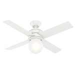 Hepburn Ceiling Fan with Light - Matte White / White