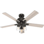 Hartland Ceiling Fan with Light - Noble Bronze / Light Gray Oak