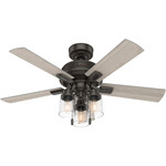 Hartland Ceiling Fan with Light - Noble Bronze / Light Gray Oak