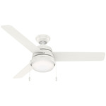 Aker Ceiling Fan - Fresh White / Fresh White / Natural Wood