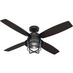 Port Royale Outdoor Ceiling Fan - Natural Iron / Clear