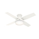 Dempsey Outdoor Ceiling Fan with Light - Fresh White / Washed Oak / Fresh White