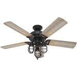 Starklake Outdoor Ceiling Fan - Natural Iron / Barnwood / Washed Walnut