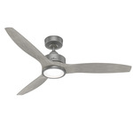 Park View Outdoor Ceiling Fan - Matte Silver / Weathered Beach Wood