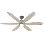 Rhinebeck Ceiling Fan - Matte Silver / Weathered White Birch