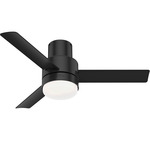 Gilmour Outdoor Flush Ceiling Fan with Light - Matte Black / Matte Black