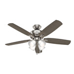 Amberlin Ceiling Fan - Brushed Nickel / Greyed Walnut/Autumn Walnut