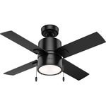 Beck Ceiling Fan with Light - Matte Black / Matte Black / Greyed Walnut