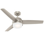 Midtown Ceiling Fan with Light - Matte Nickel / Matte Nickel