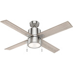 Beck Ceiling Fan with Light - Brushed Nickel / Light Gray Oak / Warm Grey Oak