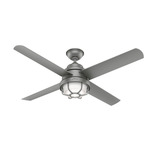 Searow Outdoor Ceiling Fan - Matte Silver / Silver