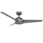 Trimaran Outdoor Ceiling Fan - Matte Silver / Matte Silver