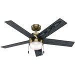 Claudette Ceiling Fan - Modern Brass / Matte Black / Salted Black