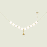 Coco 03 Chandelier - Brass / Alabaster White