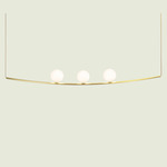 Perle 3 Pendant - Aged Brass / Alabaster White