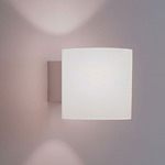 Tube Glass Wall Sconce - White / Satin White