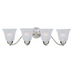 Basix Bathroom Vanity Light - Frosted / Satin Nickel