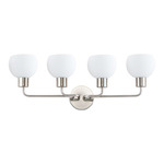 Coraline Bathroom Vanity Light - Satin Nickel / Satin White