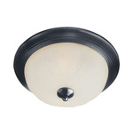 Essentials 583x Flush Mount with Finial - Black / Frosted