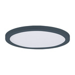 Chip Outdoor Round Flush Ceiling Light - Black / White