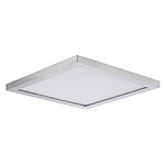 Chip Outdoor Square Flush Ceiling Light - Satin Nickel / White
