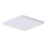 Chip Outdoor Square Flush Ceiling Light - White / White