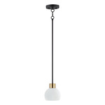 Coraline Mini Pendant - Bronze Rupert / Satin White