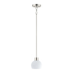 Coraline Mini Pendant - Satin Nickel / Satin White